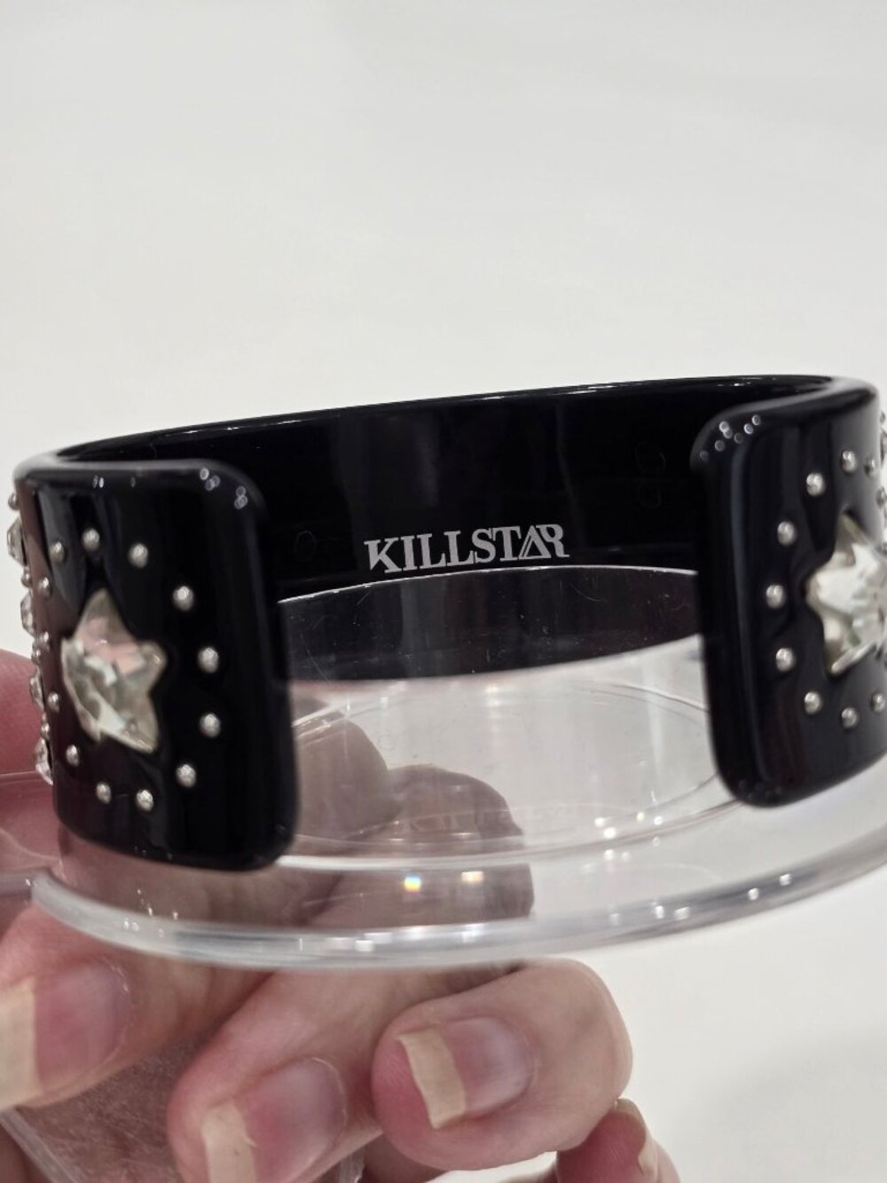 Killstar ✦ Witch Crystal Cuff Bracelet ✦ Black Rhinestone Statement Gothic NIP - Picture 13 of 16